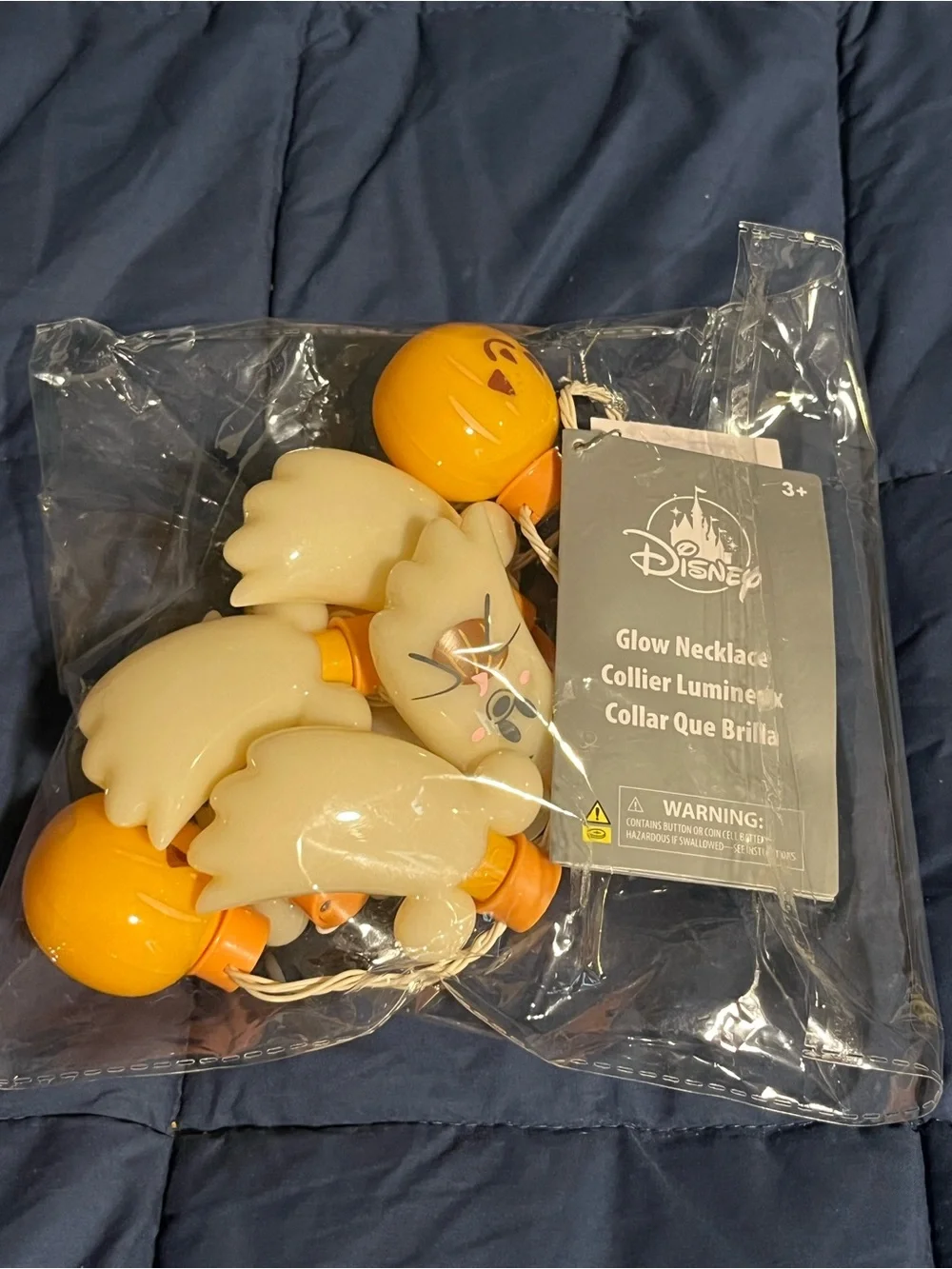 Disney Halloween Ghost & Jack-o'-Lantern Light Necklace